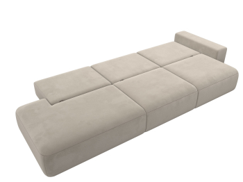 Диван прямой Лига-036 Модерн Лонг подлокотник справа, микровельвет