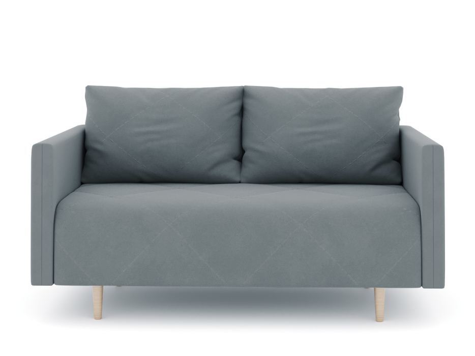 Диваны прямые кухонные, Диван прямой нераскладной Милли мини 2-х  местный с подлокотниками, велюр