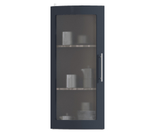 Эстель, Эстель шкаф навесной со стеклом 1 дв 29х93 см