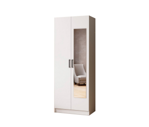 Шкаф распашной с зеркалом Ларс 80 см