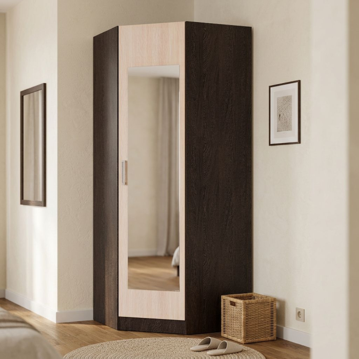 Угловые шкафы, Шкаф угловой с зеркалом Эрика