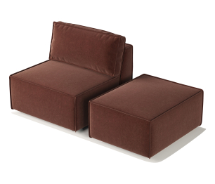 Диван модульный Гамма c пуфом