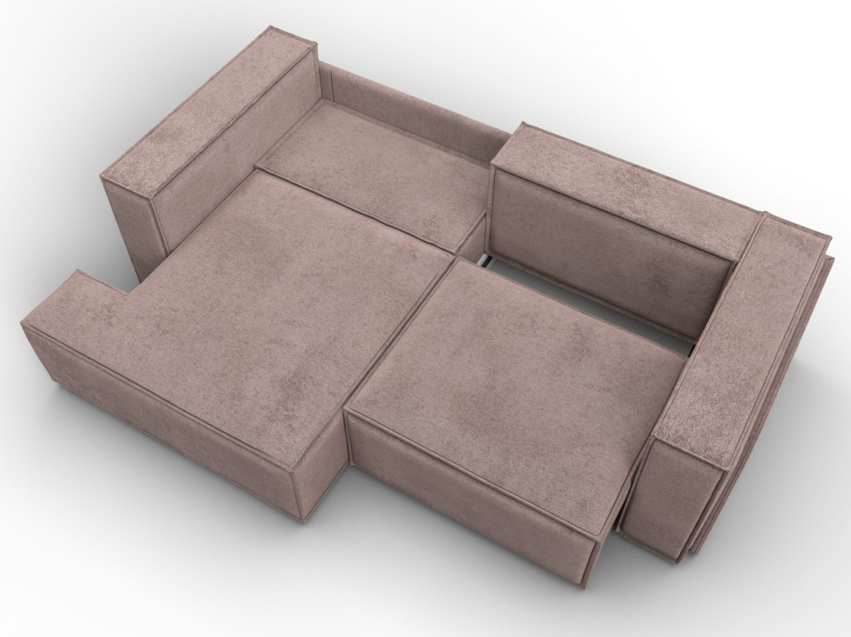 Диваны угловые в гостиную, Диван угловой Лига-061 угол левый, велюр TOWER