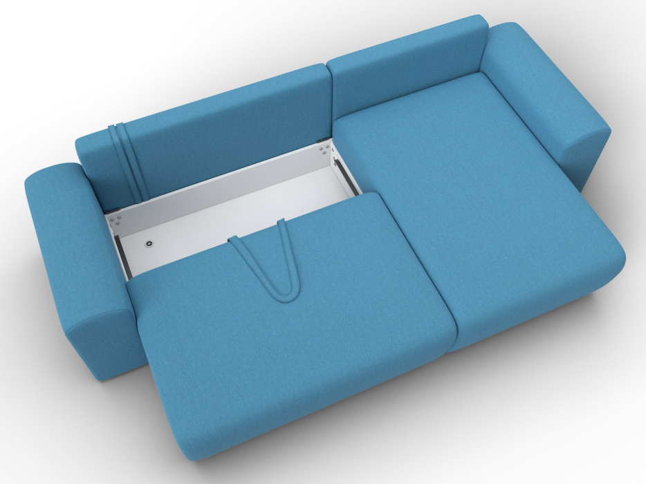 Диваны угловые в гостиную, Диван угловой Лига-099 угол универсальный, рогожка Амур