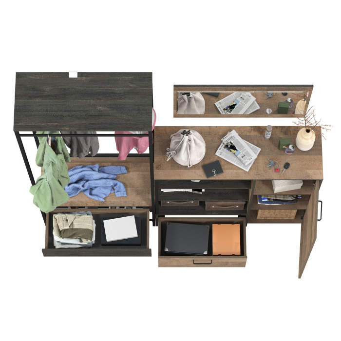 Прихожие, Прихожая Трувор с зеркалом и комодом-тумбой с дверкой