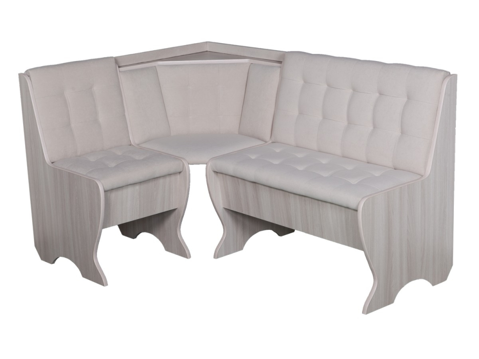 Кухонные уголки, Кухонный уголок Стиль 1Л Ясень шимо светлый / велюр