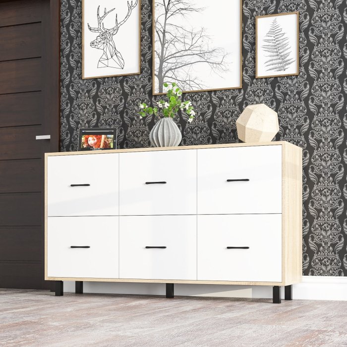 ТВ-тумбы, Комод шесть выдвижных ящиков РВК 127-1504