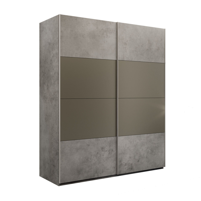 Шкафы-купе 2-х дверные, Шкаф-купе Эста 2-х дверный ДСП/Стекла хаки/Доводчик 200х66х240