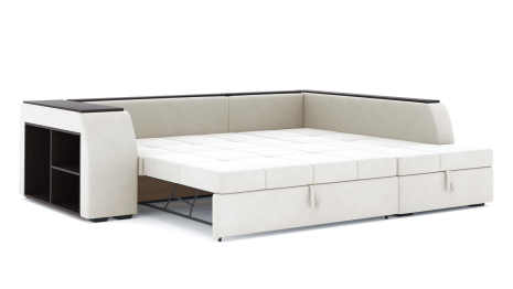 Диван-кровать угловой Брюссель дельфин, велюр