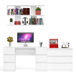 Комод Мори три ящика МК-800 и стол компьютерный Мори МС-2 с полкой 1200