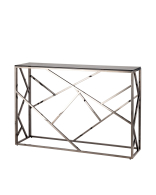 Открытые, Консоль АРТ ДЕКО 115х30 (Стекло smoke/Сталь тёмный хром)