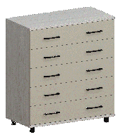 Комоды, Модульная система Грейс Комод КМ-5021  Снежный Ясень