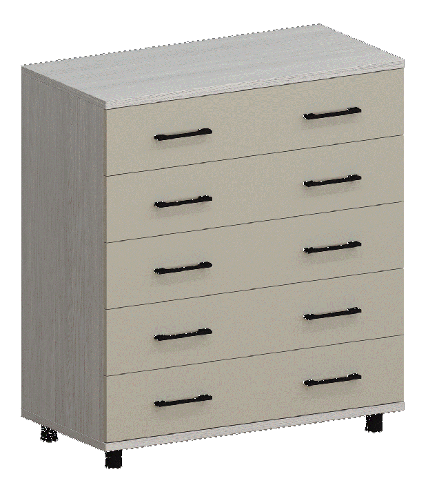 Комоды, Модульная система Грейс Комод КМ-5021  Снежный Ясень