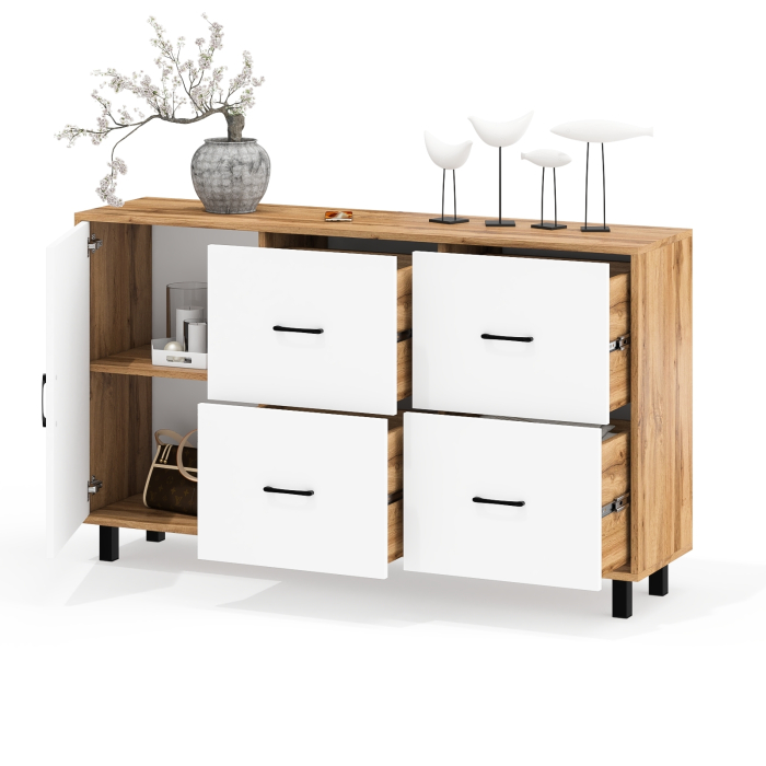 Комоды, Комод-тумба 4-ре ящика и дверка РВК 125-1504