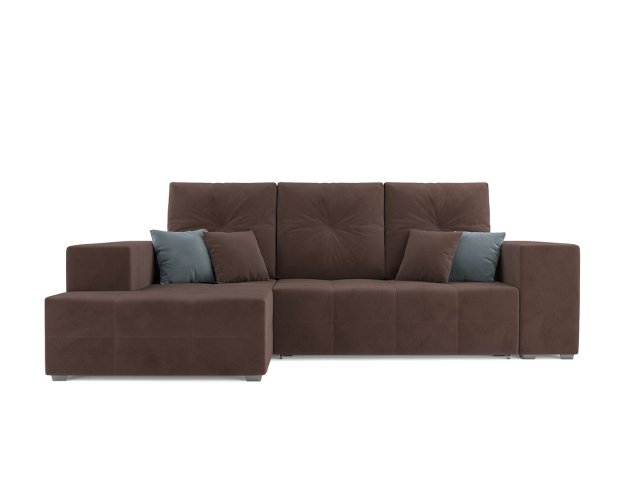 Диваны угловые в гостиную, Диван угловой Монреаль Левый угол (Велюр)