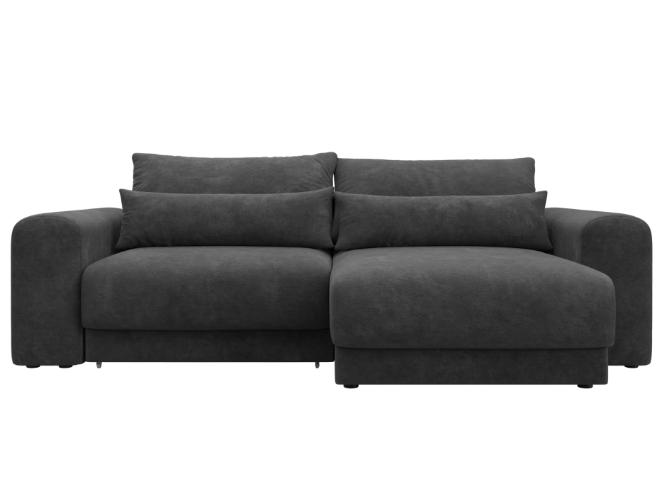 Диваны угловые в гостиную, Диван угловой Лига-056 НПБ угол универсальный, велюр BRUT