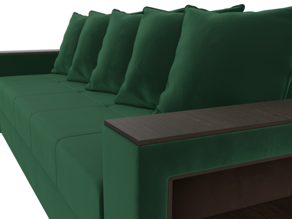 Диваны прямые, Диван прямой Дубай Лайт полки справа, велюр