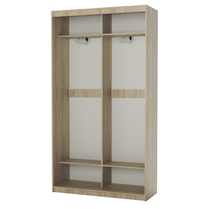 Шкафы-купе 2-х дверные, Шкаф-купе 2-х дверный Эконом платяной 100х45х200