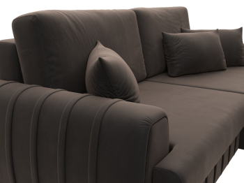 Диван угловой Лига-057 НПБ угол правый, велюр SEVEN