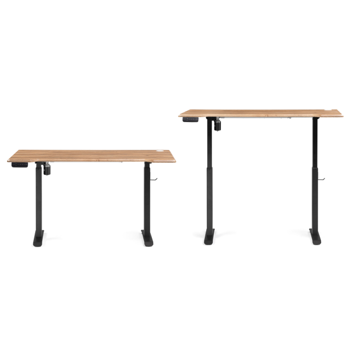 Прямые компьютерные столы, Компьютерный стол Маркос с механизмом подъема 140х80х75, черный