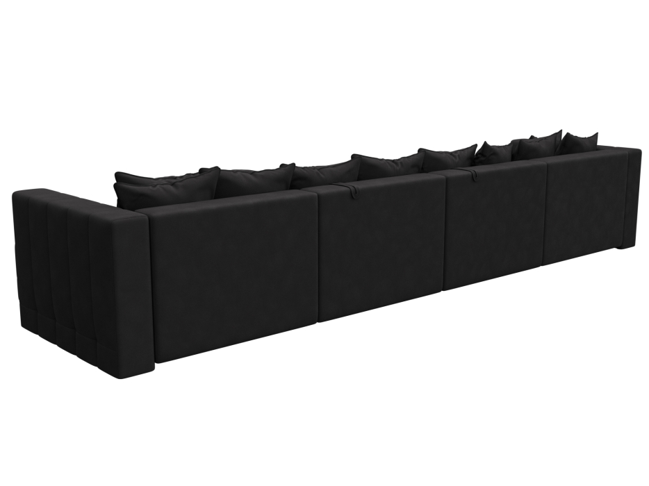 Диваны еврокнижки, Диван П-образный Лига-052 НПБ Лонг, замша JOLY