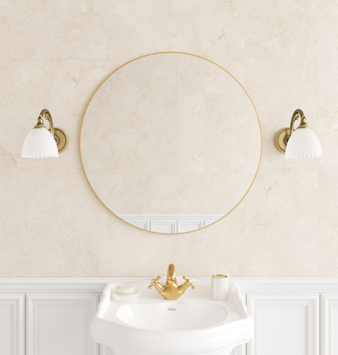 Зеркала в спальню, Дизайнерское настенное зеркало GENGLASS Rauntel M в металлической раме