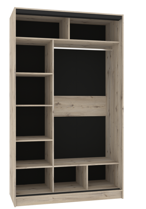 Шкафы-купе 2-х дверные, Шкаф-купе 2-дв  Домашний 1350 зеркало/лдсп  (в2295*ш1350*г595)