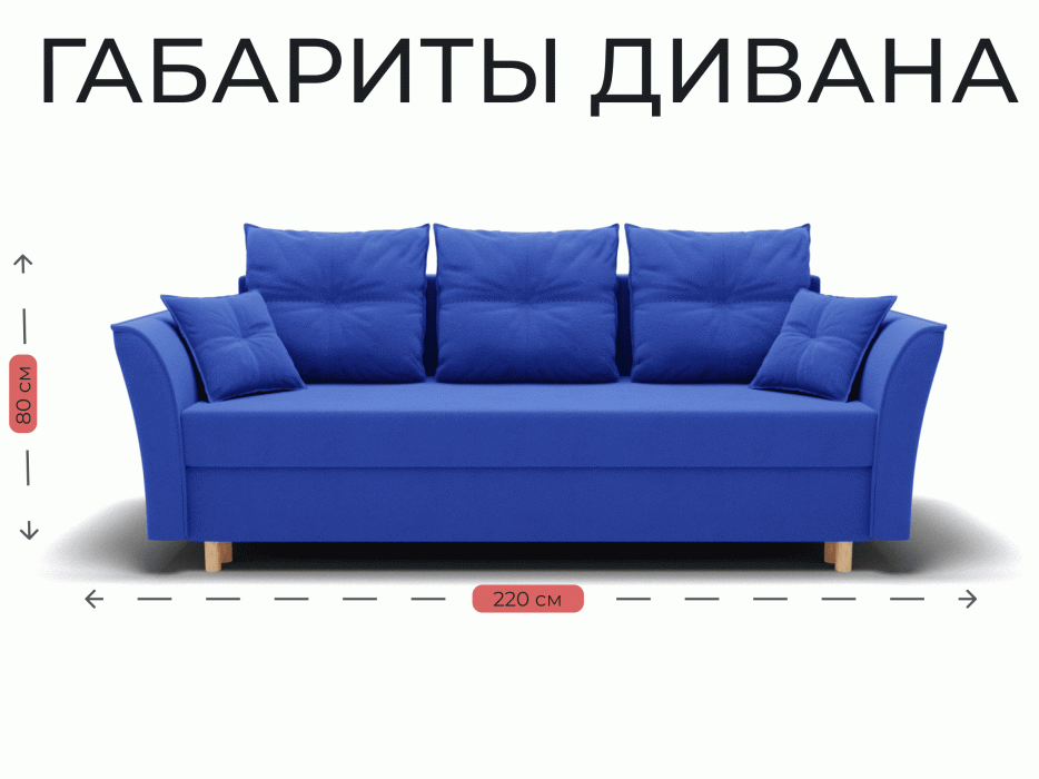 Диваны еврокнижки, Прямой диван Пандора,еврокнижка,велюр