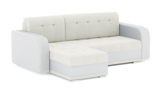 Диваны угловые в гостиную, Диван-кровать угловой Генри еврокнижка, велюр+кож.зам