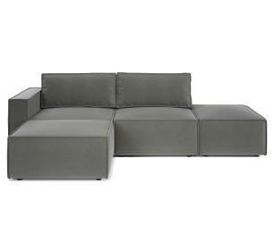 Диван модульный Шарм 25 211х170х70 см, левый, велюр