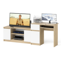 Домашние кабинеты, Стол компьютерный МС-1 левый с тумбой МТВ-1200 Мори