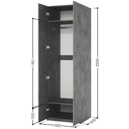 Шкаф для одежды ДО-2 60х60