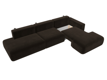 Диван угловой Лига-036 Модерн Лонг правый угол, микровельвет