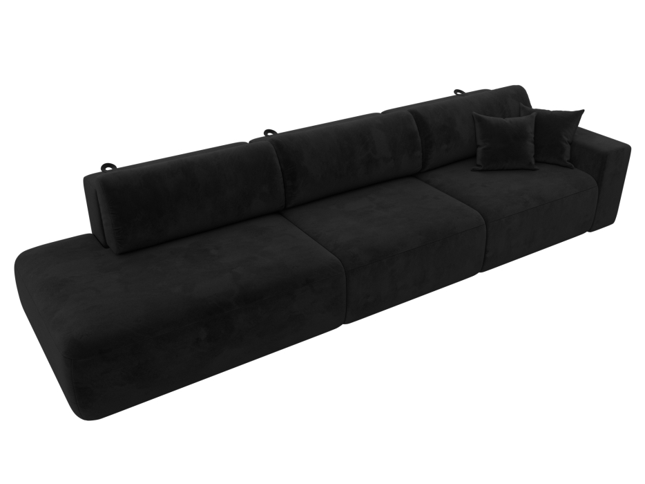 Диваны еврокнижки, Диван прямой Лига-036 Модерн Лонг подлокотник справа, велюр