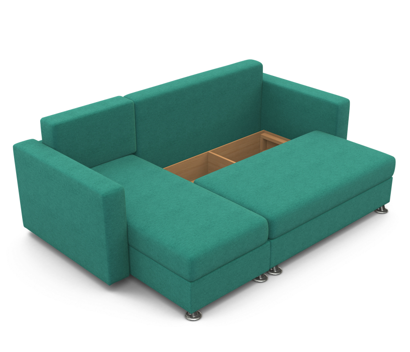 Диваны угловые в гостиную, Угловой диван Ария левый, велюр