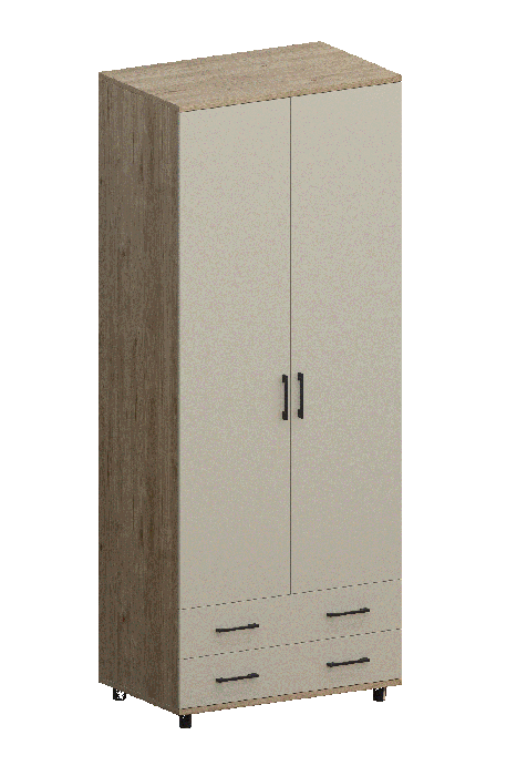 Шкафы двухстворчатые, Модульная система Грейс Шкаф ШК-5005  Гикори Джексон Светлый