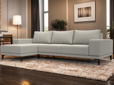 Диваны угловые в гостиную, Диван угловой Льюес левый, рогожка Амур