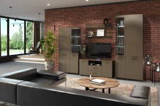 Стенки для гостиной, Модульная гостиная Грейс композиция 3  Гикори Джексон Темный