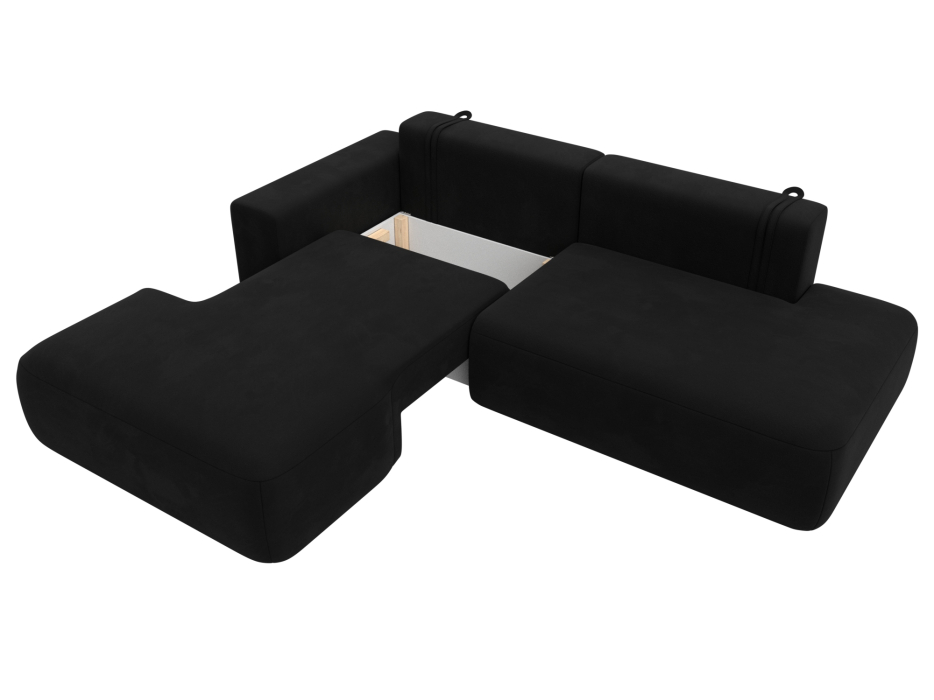 Диваны угловые в гостиную, Диван угловой Лига-036 Модерн левый угол, микровельвет