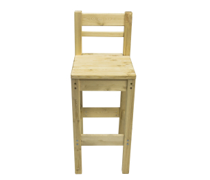 Комплект из 2-х  барных стульев  из массива с высокой спинкой