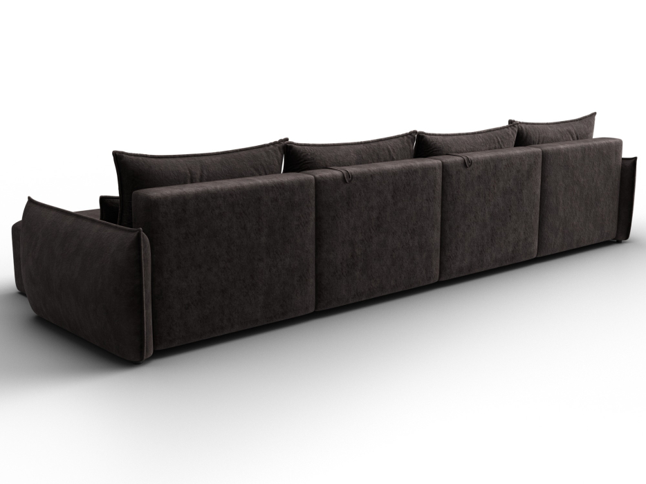 Диваны еврокнижки, Диван П-образный Лига-051 НПБ Лонг, велюр BRUT