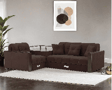 Диваны угловые в гостиную, Диван угловой Прага НПБ Велюр