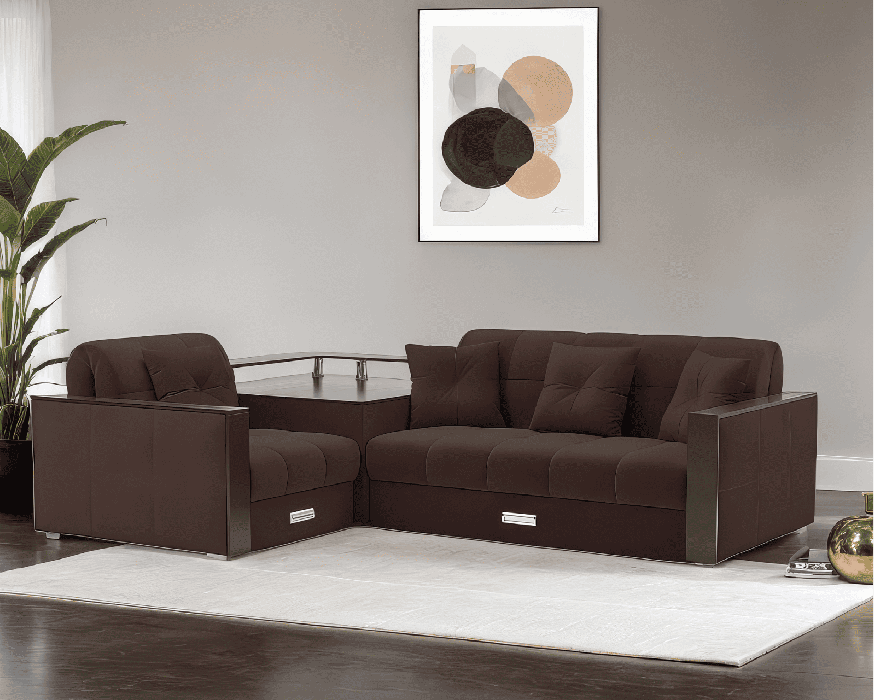 Диваны угловые в гостиную, Диван угловой Прага НПБ Велюр