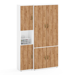 Шкаф для одежды широкий 20Б и пенал с нишей Лидер-8