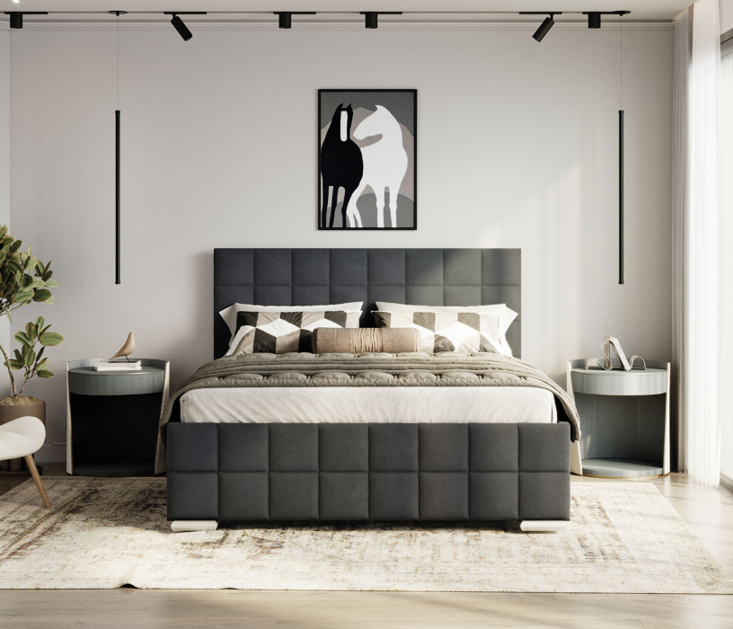 Мягкая кровать, Кровать 1,8  Пассаж 2, велюр