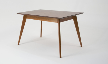 Стол Сканди 120 орех со стульями Франк Орех велюр бежевый