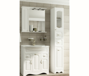 Шкаф-зеркало Francesca Avanti Империя 75 белый левый