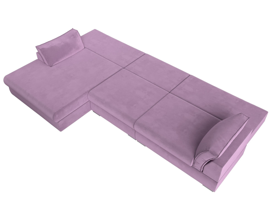 Диваны угловые в гостиную, Угловой диван Пекин Long угол левый, НПБ, микровельвет