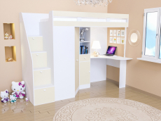 Кровати-чердаки, Кровать чердак Golden Kids 6 белый 