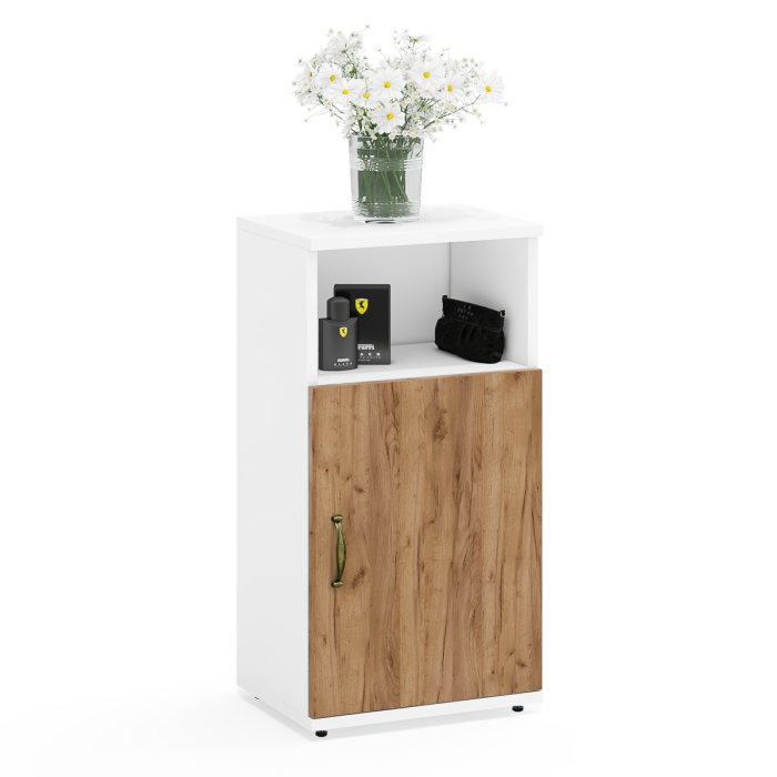 Домашние кабинеты, Пенал для домашнего офиса и две тумбы с дверками Лидер-8.